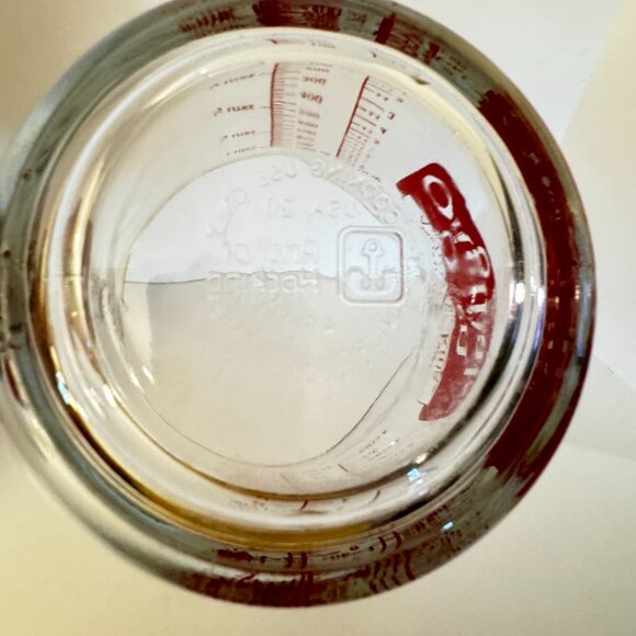 Vtg Anchor Hocking Red Label Oven Originals 4 cup 32oz Measuring Cup Glass - Picture 9 of 13